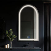 LED Spiegel Halboval 2 | Touch-Schalter | Anti-Beschlag-Funktion | Neutralweißes Licht - Reyze Seria Salono Model 1
